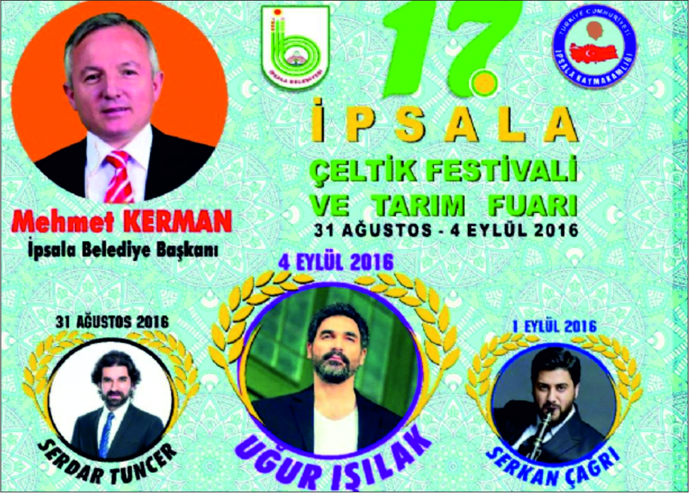 İpsala’nın 17.nci Çeltik Festivali ve Tarım Fuarının programı netleşti. Fuara