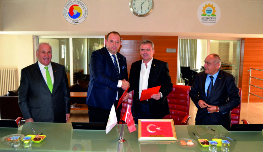 Uzunköprü Ticaret Borsasında imzalanan protokol ile Uzunköprü ve Karacabey Ticaret Borsaları arasında