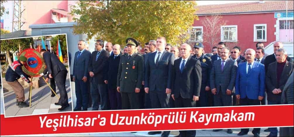 Cumhuriyet tarihin 3’üncü Uzunköprülü kaymakamı Onur Yılmazer, Kayseri Yeşilhisar Kaymakamı