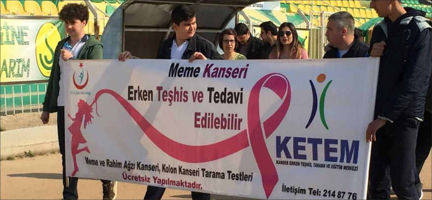 Toplumda kanser konusunda farkındalık oluşturmak, dikkatleri kanser konusuna çekmek amacıyla ilçemizde