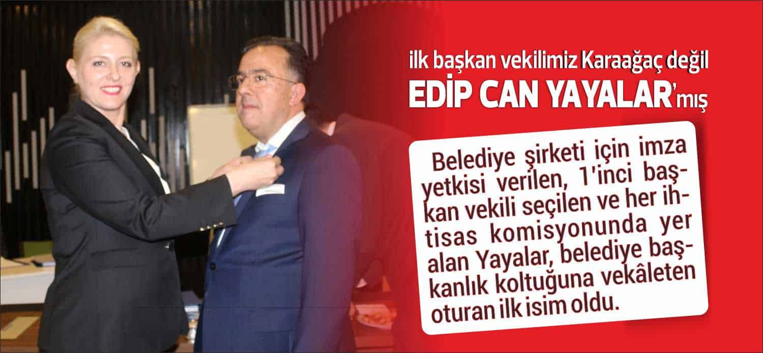 Belediye şirketi için imza yetkisi verilen, 1’inci başkan vekili seçilen