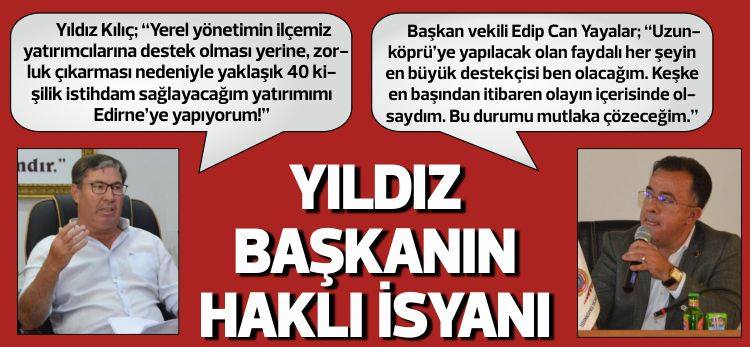 • Yıldız Kılıç; “Yerel yönetimin ilçemiz yatırımcılarına destek olmak yerine,