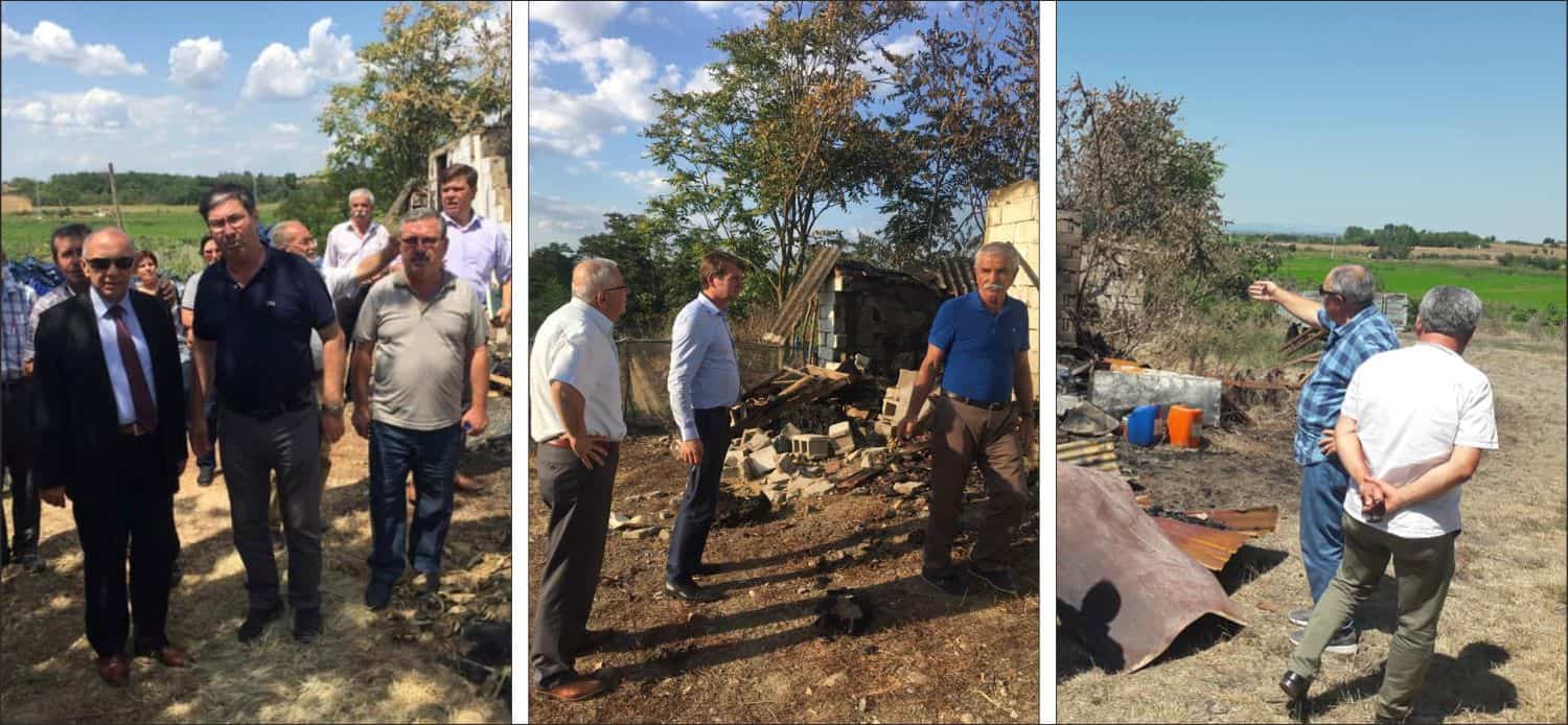 Altınyazı Köyünde armut üreticisi Naci Çalık’ın 3 deposu ve 3