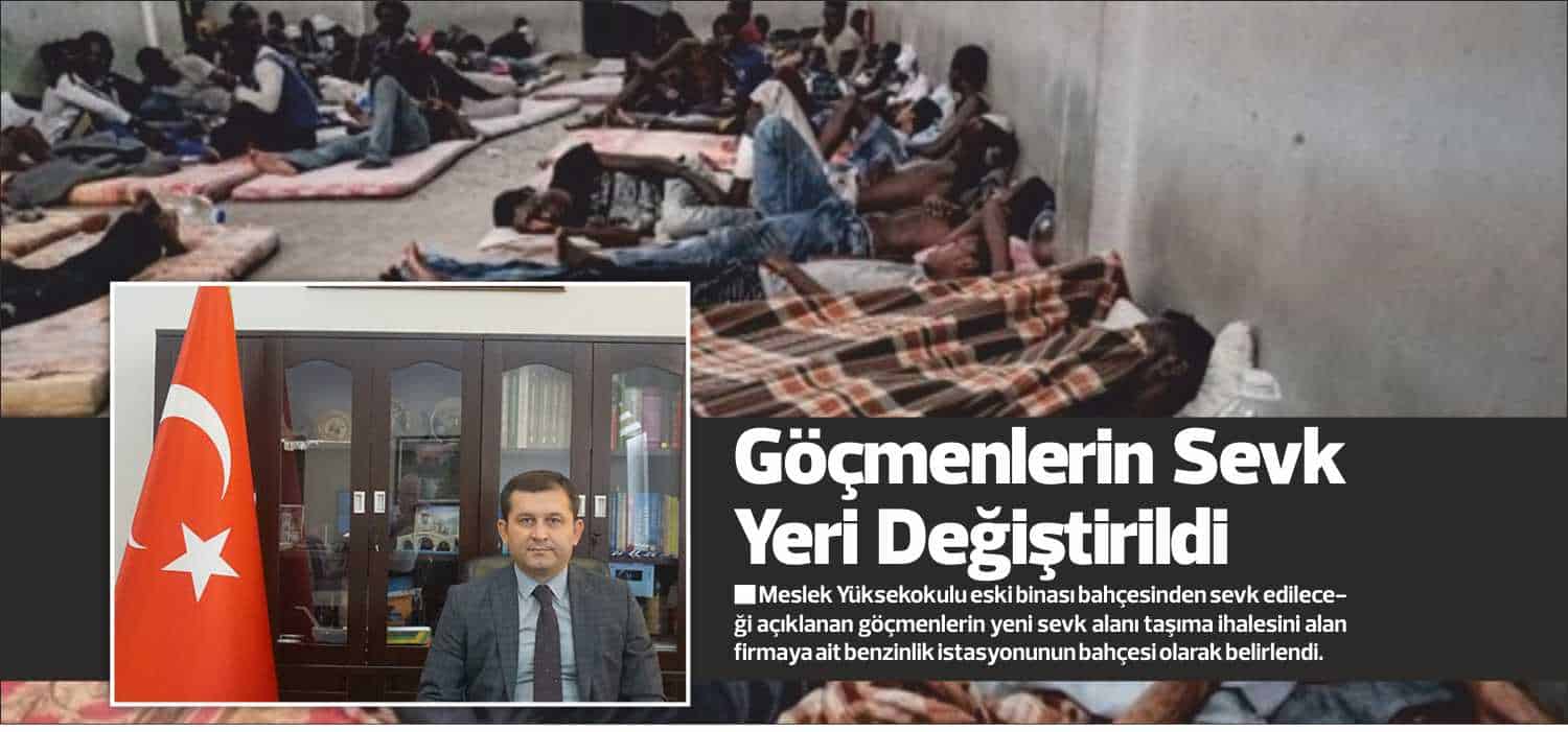 Meslek Yüksekokulu eski binası bahçesinden sevk edileceği açıklanan göçmenlerin yeni