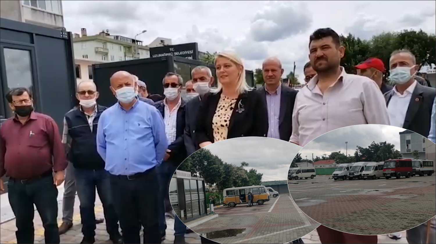 Birçok noktada konumlandırılmış olan köy minibüslerinin bir araya toplanması için