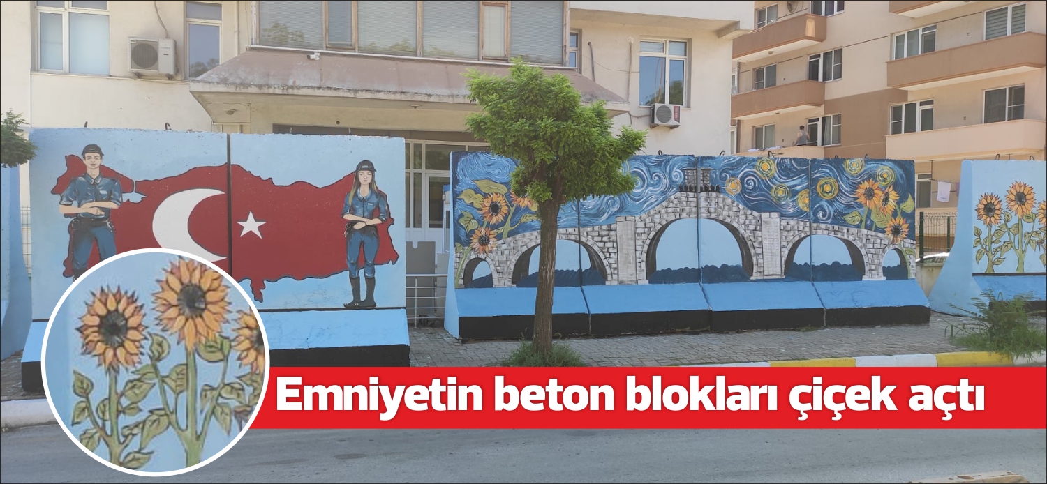 Uzunköprü İlçe Emniyet Müdürlüğü önünde yer alan beton bloklar, Uzunköprü