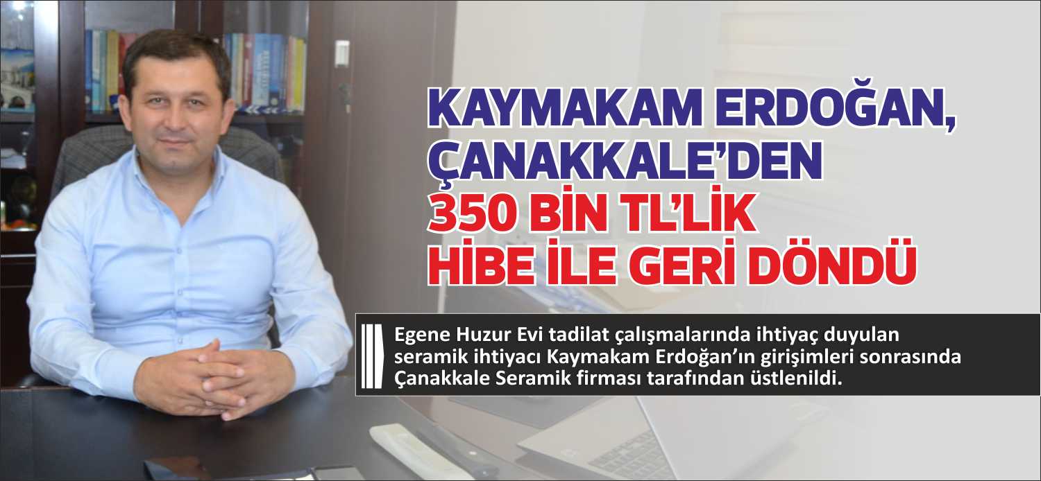 Egene Huzur Evi tadilat çalışmalarında ihtiyaç duyulan seramik ihtiyacı Kaymakam