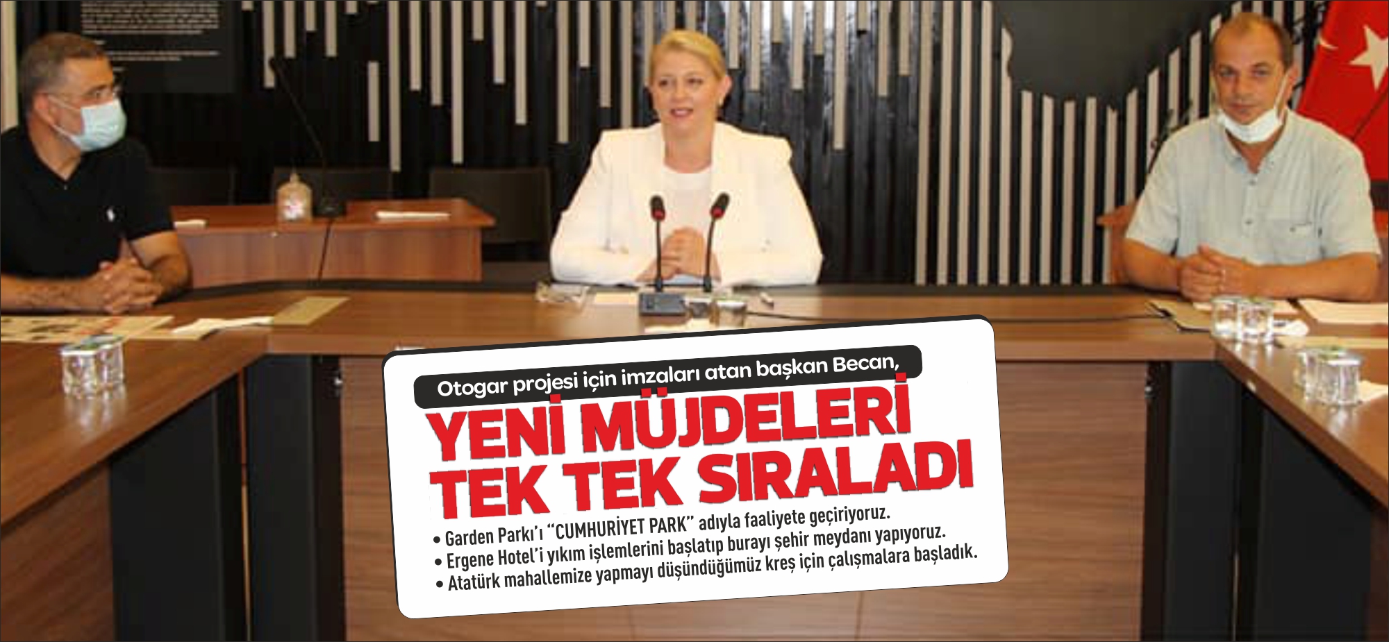 Uzunköprü Belediye Başkanı Özlem Becan; Garden Parkı, “CUMHURİYET PARK” adıyla