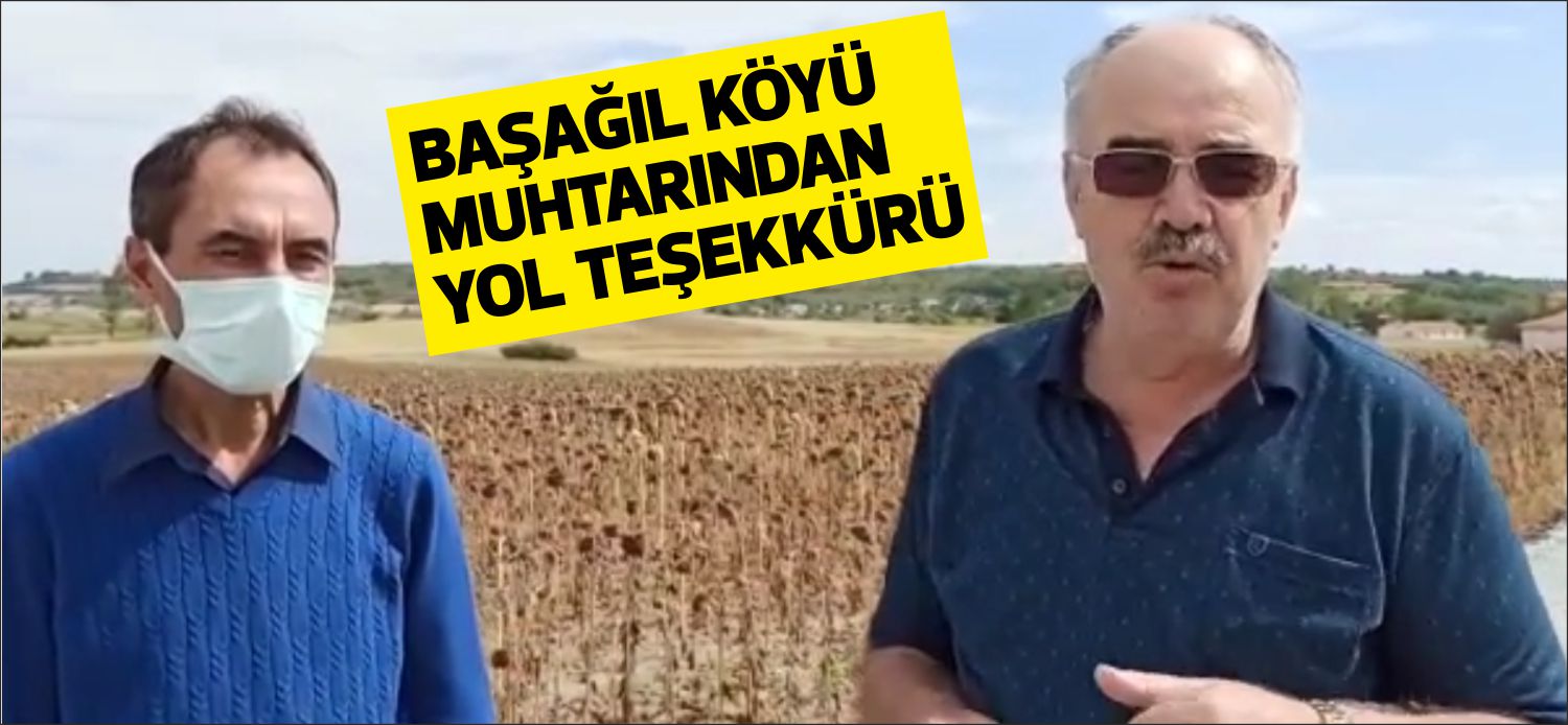 Başağıl Köyü Muhtarı Zafer Turgay, köy giriş yolundaki sorunu kısa