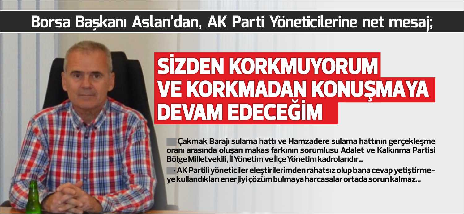 Çakmak Barajı sulama hattı ve Hamzadere sulama hattının gerçekleşme oranı