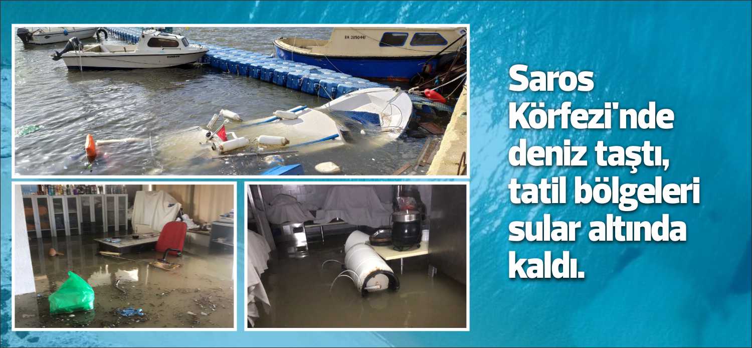 Edirne’nin Keşan ilçesine bağlı tatil bölgesi Erikli’de fırtına ve yağışın