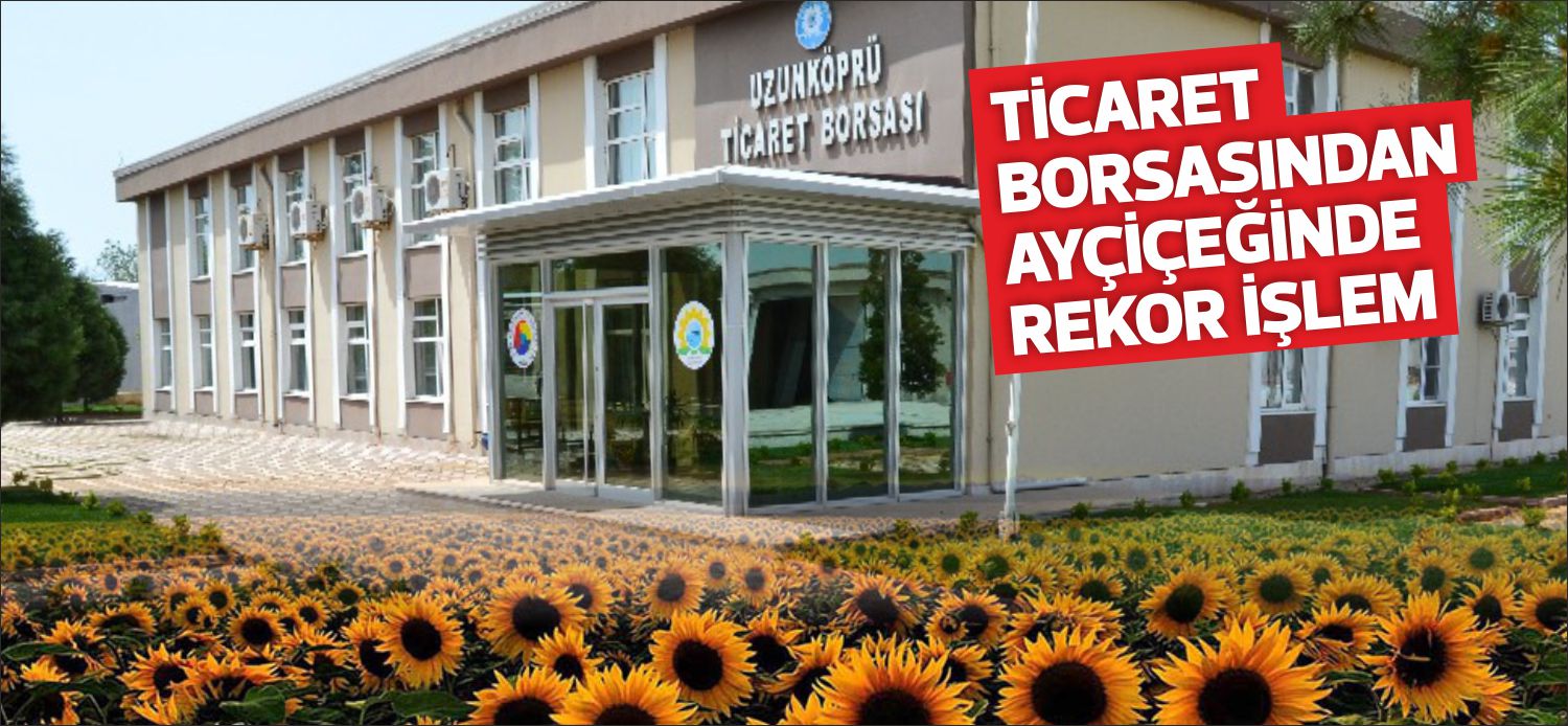 Uzunköprü Ticaret Borsası yönetim kurulu ilçemizde ayçiçeği hasadının başladığı ağustos