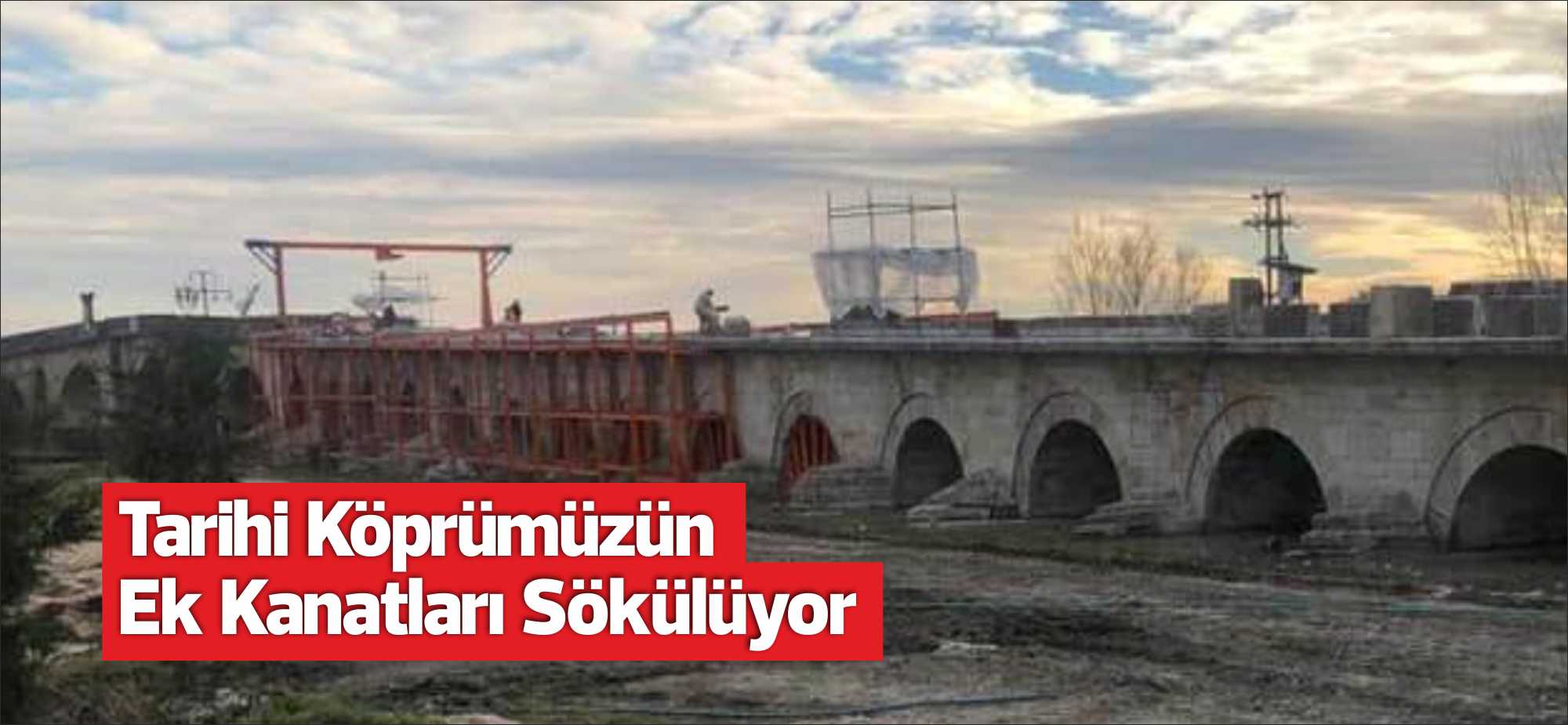 Eylül ayında restorasyona alınan tarihi köprümüzde çalışmalar devam ediyor. Son