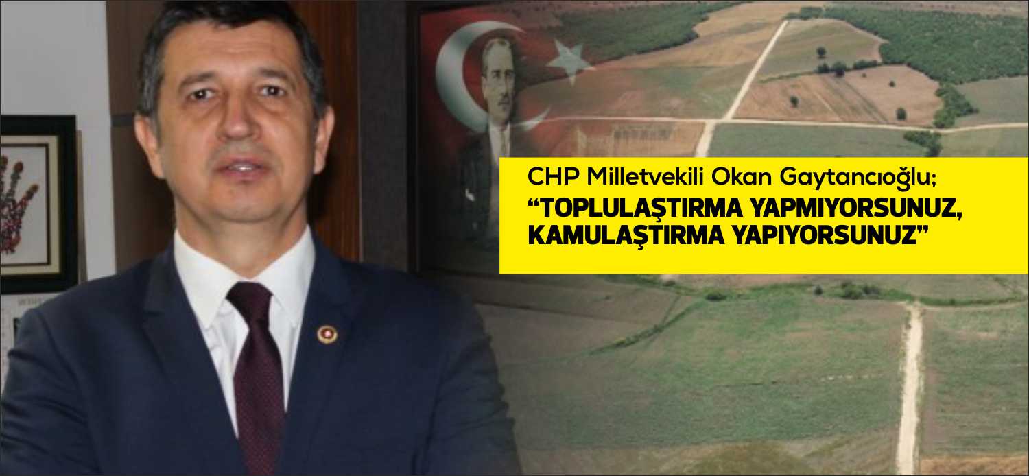 Cumhuriyet Halk Partisi Edirne Milletvekili Doç. Dr. Okan Gaytancıoğlu Hazine