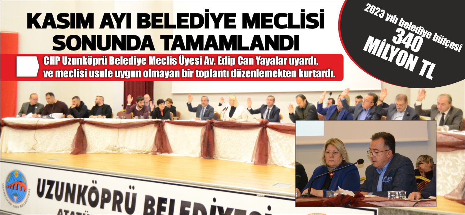 Uzunköprü Belediye Başkanı Özlem Becan’ın 21.11 Pazartesi günü yapılacak Kasım