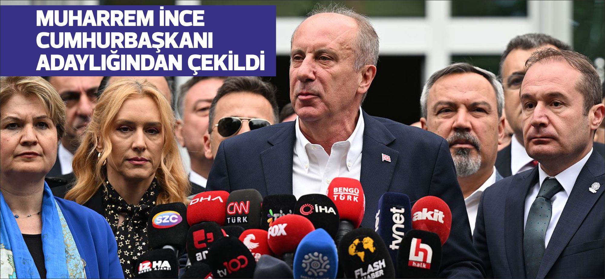 Memleket Partisi Genel Başkanı Muharrem İnce, cumhurbaşkanı adaylığından çekildiğini duyurdu
