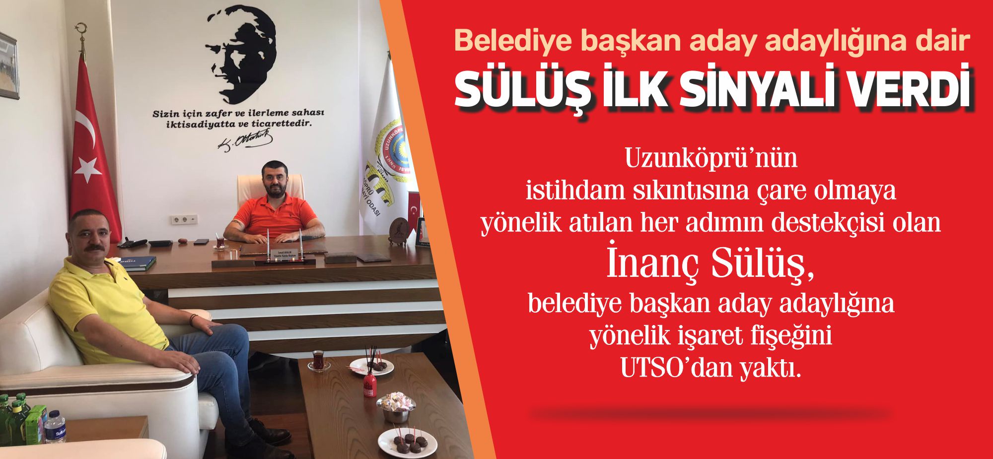 Uzunköprü’nün istihdam sıkıntısına çare olmaya yönelik atılan her adımın destekçisi