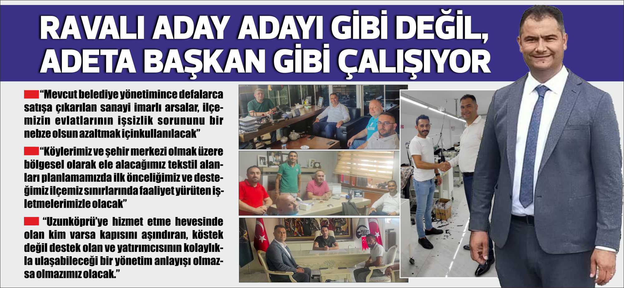 • “Mevcut belediye yönetimince defalarca satışa çıkarılan sanayi imarlı arsalar,