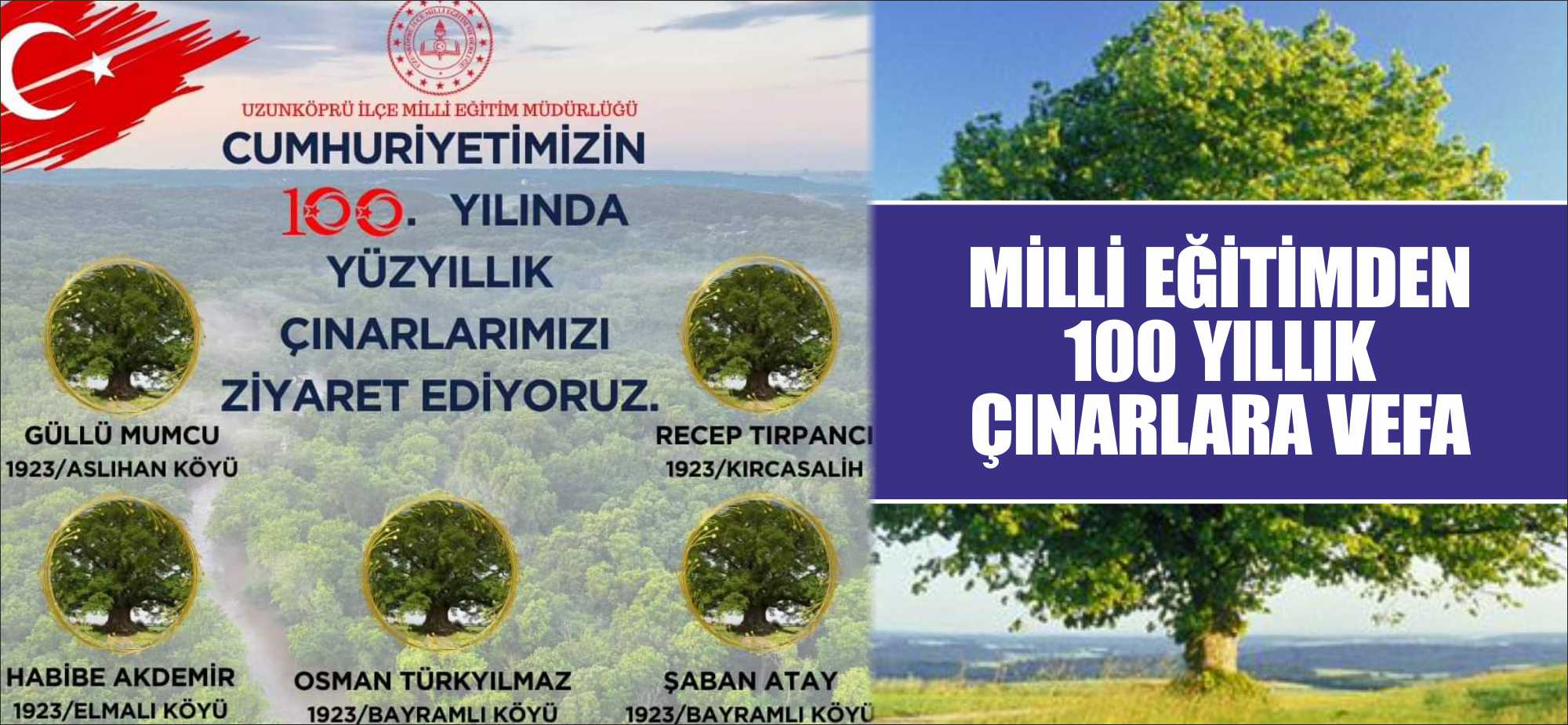 Uzunköprü İlçe Milli Eğitim Müdürlüğü, Cumhuriyetimizin kuruluşunun 100. yılına özel