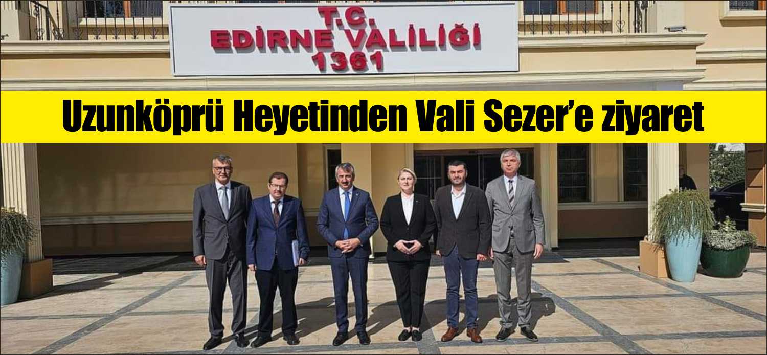 Uzunköprü Kaymakamı Onur Kökçü, Uzunköprü Belediye Başkanı Özlem Becan ve