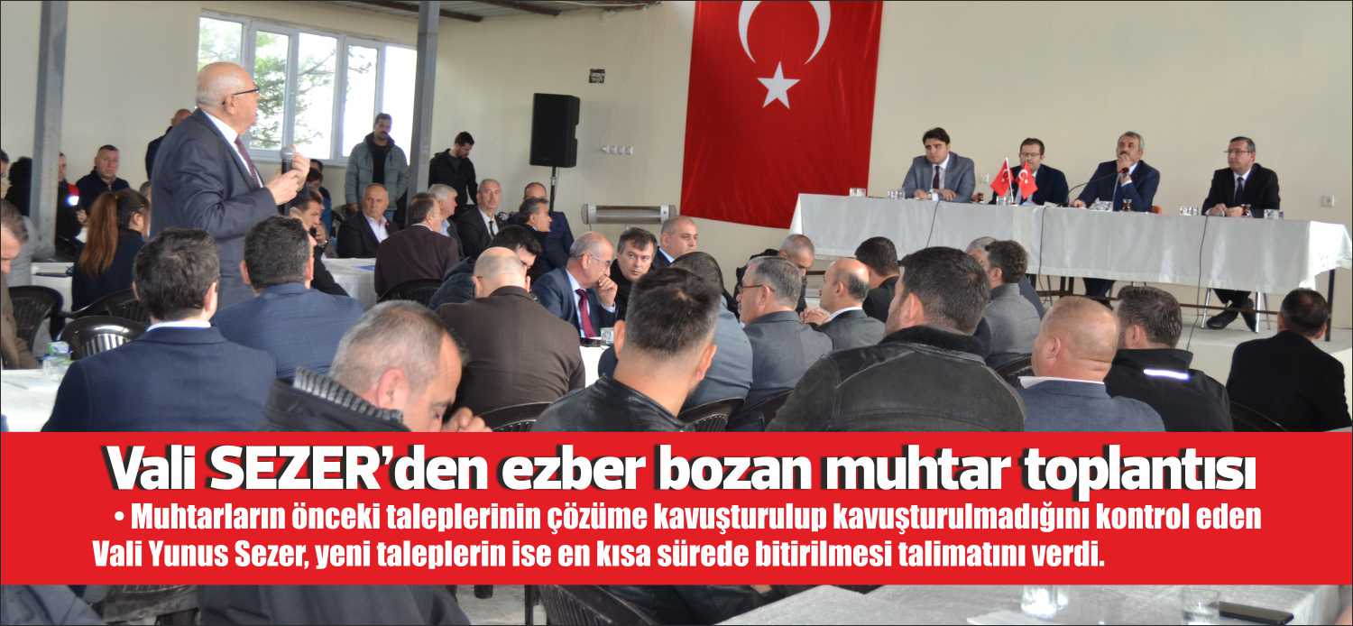 Muhtarların önceki taleplerinin çözüme kavuşturulup kavuşturulmadığını kontrol eden Vali Yunus