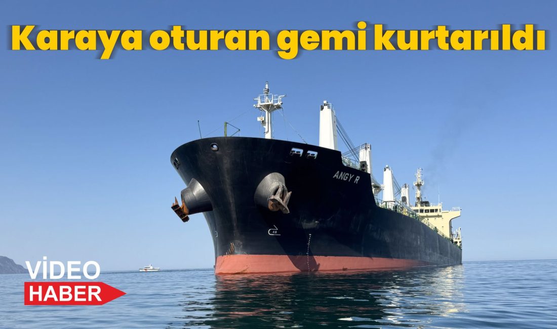 Tekirdağ'ın Şarköy ilçesinde karaya oturan kuru yük gemisi, Kıyı Emniyeti