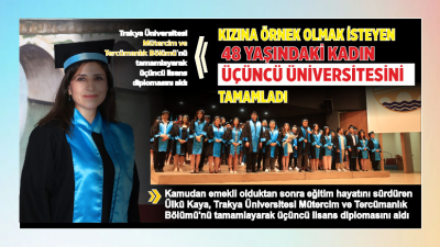 Edirne’de oturan 48 yaşındaki Ülkü Kaya, kızıyla üniversite sınavına hazırlanarak
