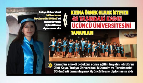 Edirne’de oturan 48 yaşındaki Ülkü Kaya, kızıyla üniversite sınavına hazırlanarak