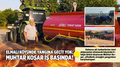 Uzunköprü Elmalı Köyünde şahsına ait tankerlerine özel ekipmanlar ekleterek köyünde