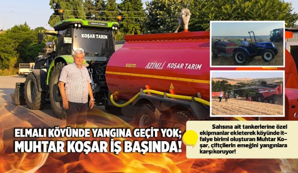Uzunköprü Elmalı Köyünde şahsına ait tankerlerine özel ekipmanlar ekleterek köyünde