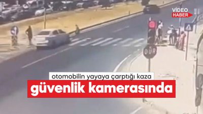 Kaza, bölgedeki bir iş yerinin güvenlik kamerasınca kaydedildi.