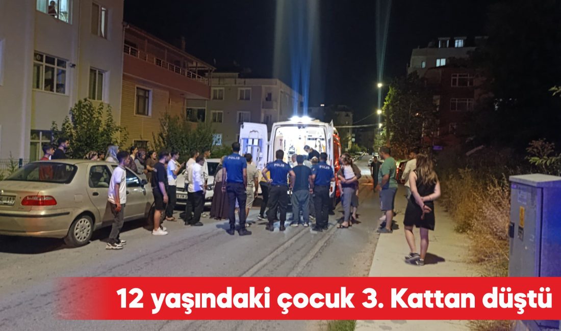 12 yaşındaki R.Ö. henüz belirlenemeyen bir nedenle evlerinin 3. katındaki