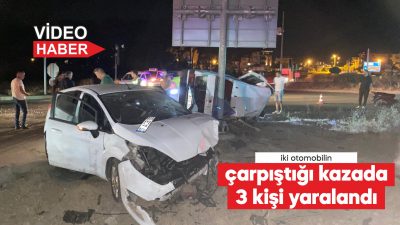 Çanakkale’nin Ayvacık ilçesinde iki otomobilin çarpıştığı kazada 3 kişi yaralandı.