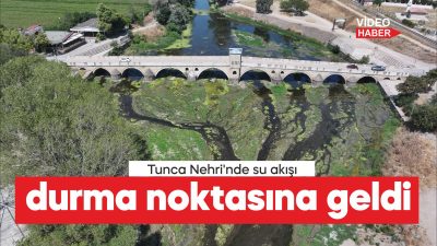 Edirne'nin önemli su kaynaklarından Tunca Nehri'nde, kuraklık ve aşırı sıcaklara