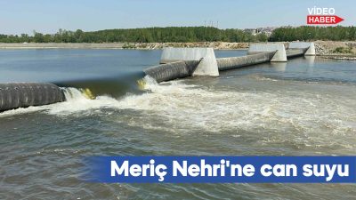 Edirne'deki hidroelektrik santralinden Meriç Nehri'ne su salındı
