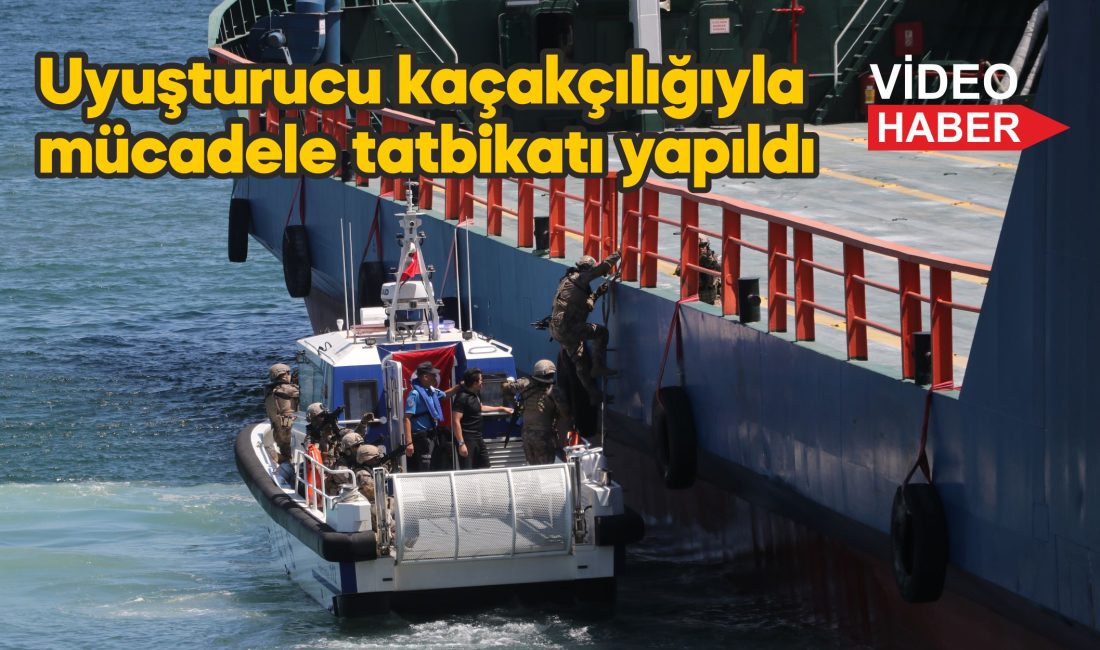 Uyuşturucu kaçakçılığıyla mücadele için düzenlenen tatbikatta, senaryo gereği uyuşturucu sevkiyatı