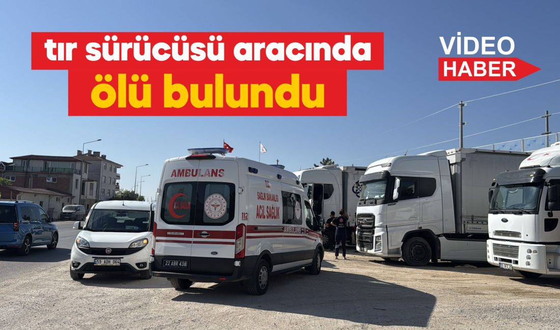 Manisa'dan yüklediği malzemeyi Edirne'ye getiren tır şoförü aracında ölü bulundu.