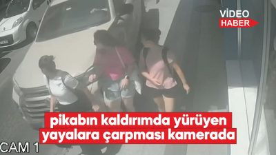 pikabın çarptığı 2 yaya yaralandı