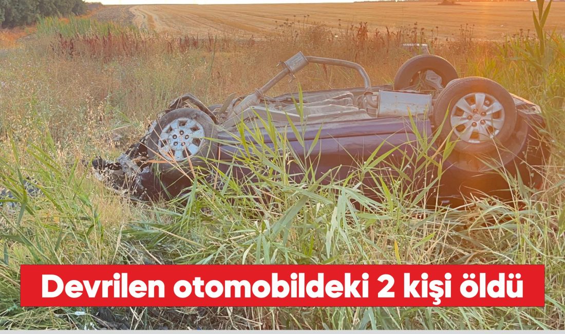 Menfeze Çarpıp Devrilen Araçta İki Kişi Hayatını Kaybetti