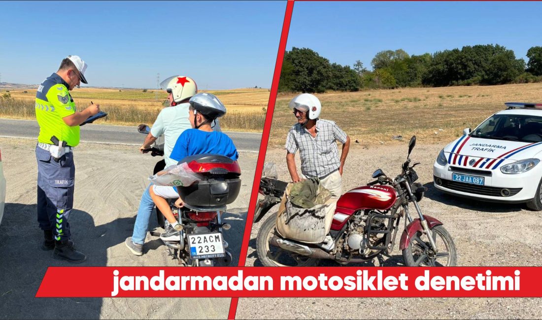 Uzunköprü ilçesinde jandarma ekiplerince motosiklet denetimi yapıldı.