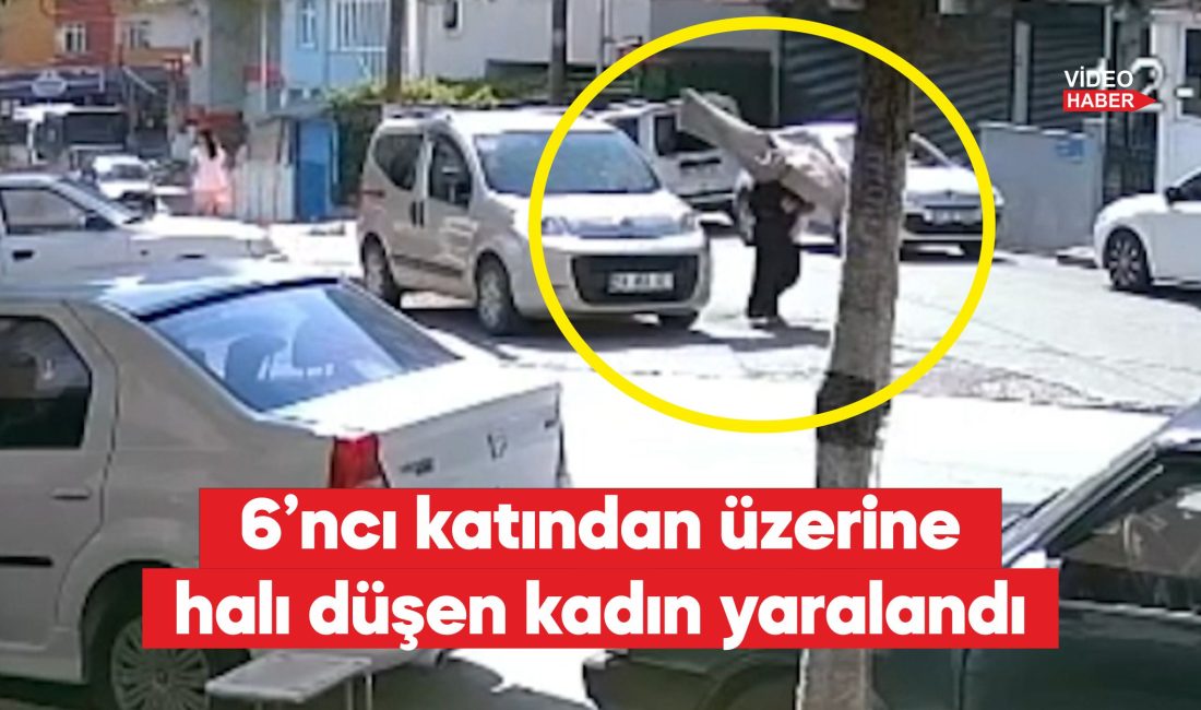 Tekirdağ’da bir apartmanın 6. katından üzerine halı düşen kadın hastaneye