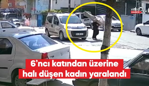 Tekirdağ’da bir apartmanın 6. katından üzerine halı düşen kadın hastaneye