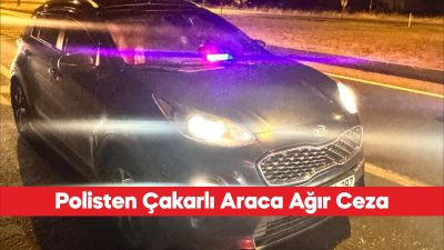 Edirne’nin Uzunköprü ilçesinde "usulsüz çakar" kullanan sürücüye 138 bin 172
