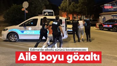 Edirne'de polis kontrol noktası yakınında aracından inip kaçmaya çalışan sürücü