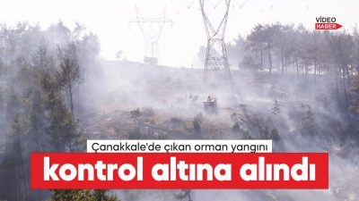 Çanakkale'de ormanlık alanda çıkan yangın havadan ve karadan müdahaleyle kontrol