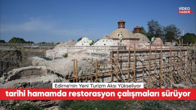 tarihi hamamda restorasyon çalışmaları sürüyor