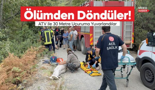 Çanakkale'nin Çan ilçesinde, uçuruma devrilen ATV aracındaki 2 kişi hastanede
