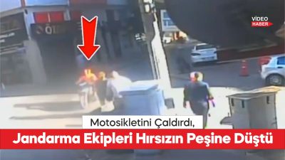 motosiklet çalan şüpheli, jandarmanın kamera takibiyle yakalandı