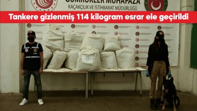 Edirne'deki Kapıkule Sınır Kapısı'nda, kimyasal madde taşımak için kullanılan bir