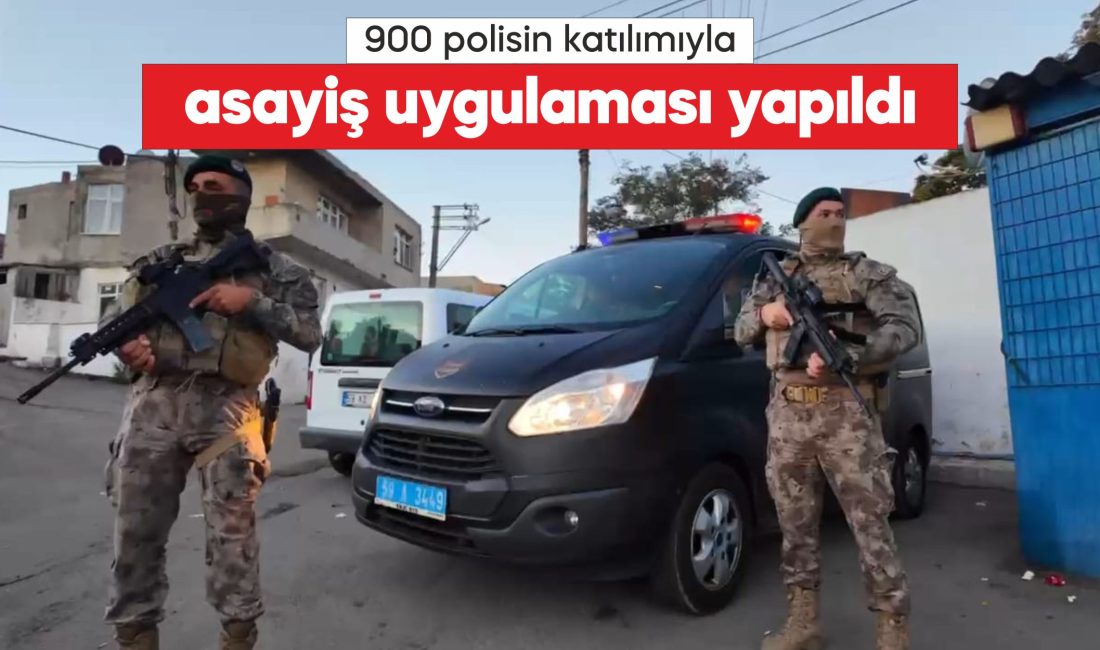 Tekirdağ'ın Çorlu ilçesinde 900 polisin katılımıyla asayiş uygulaması yapıldı.